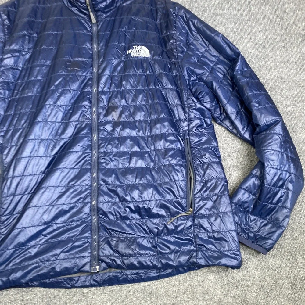 The North Face Mens Thermoball FlashDry Puffer Jacket Navy Blue Size Medium